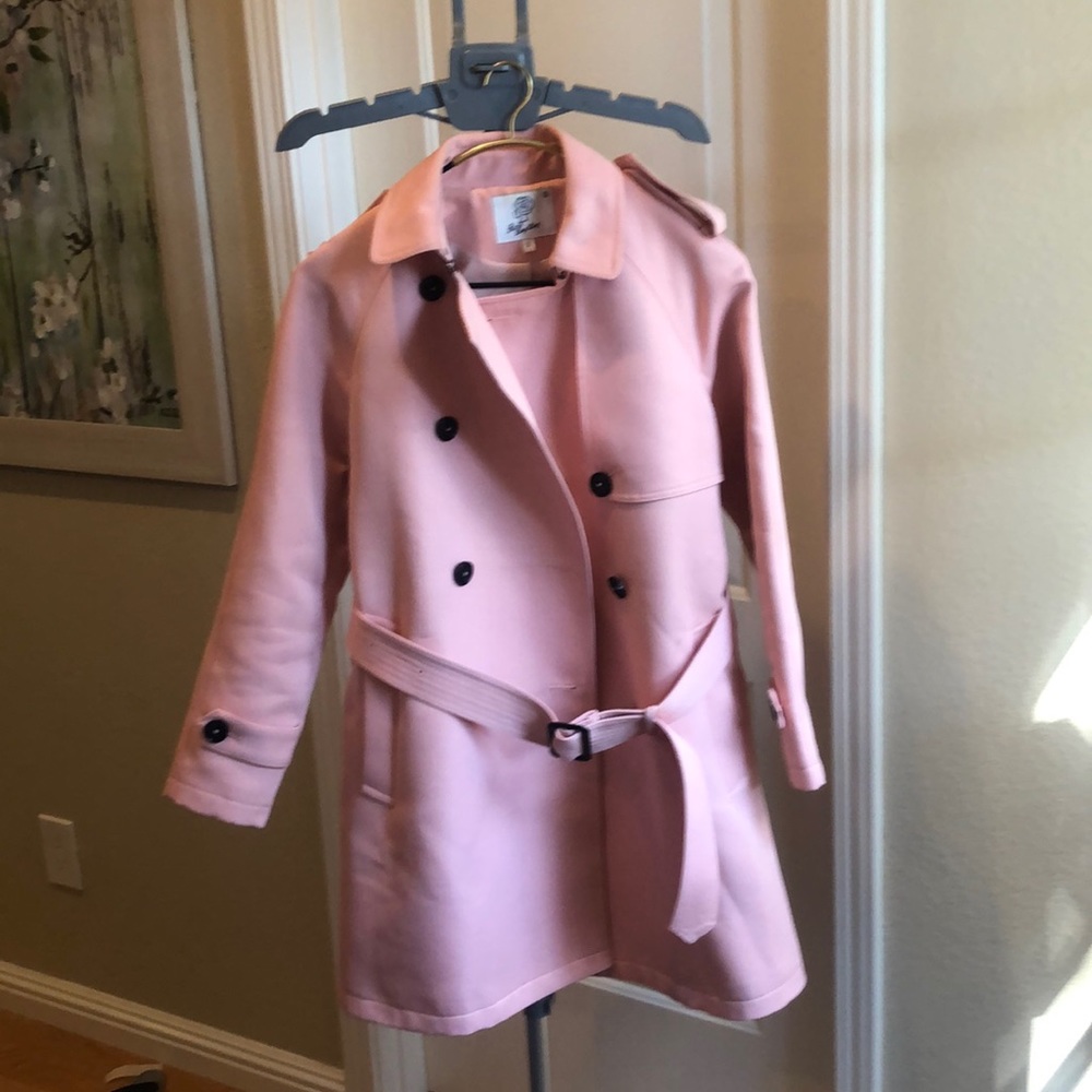 Pink trench coat